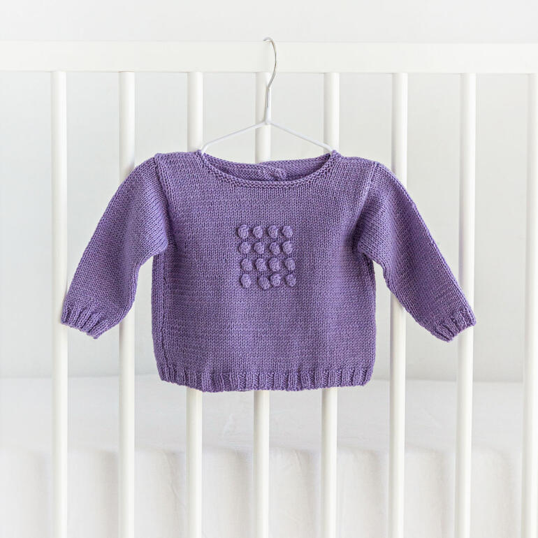 Anleitung 164/1, Babypullover aus Baby Nature von Katia 