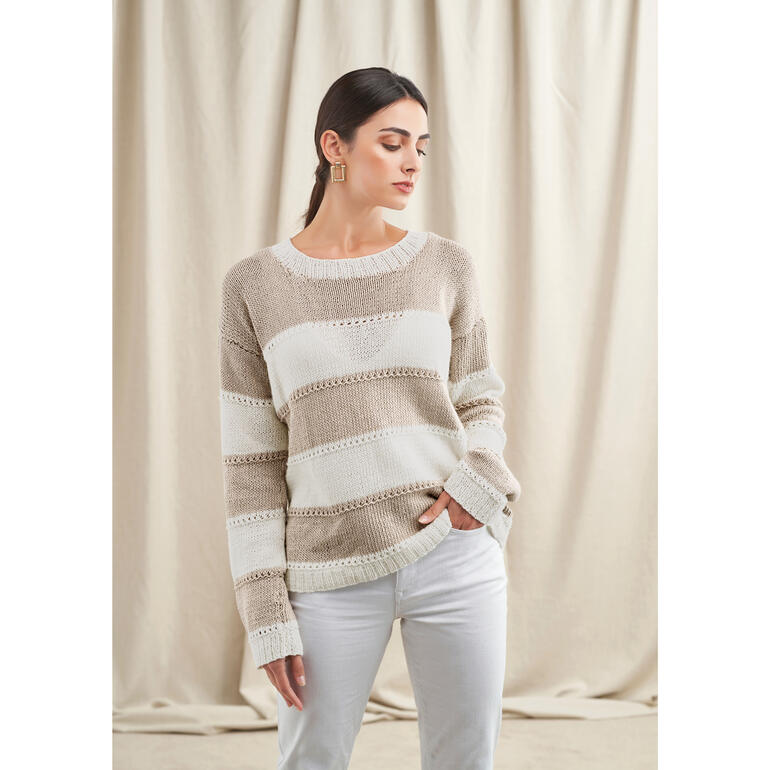 Anleitung 083/3, Pullover aus Creative Linen von Rowan 