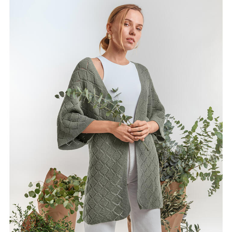 Anleitung 280/3, Kimono-Jacke aus Eco Vita von DMC 