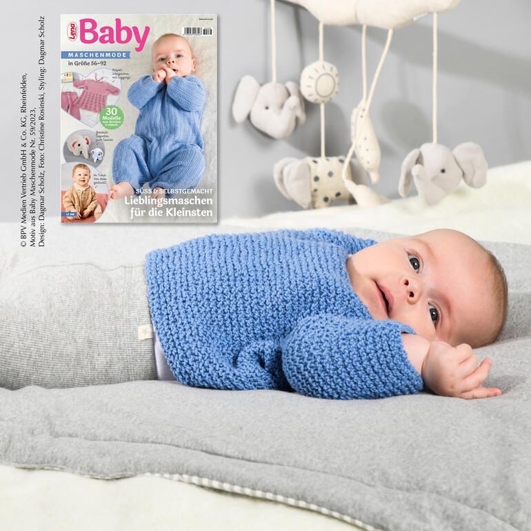 Anleitung 531/3, Babypullover, Schuhe und Fäustlinge aus Onda von Junghans-Wolle 