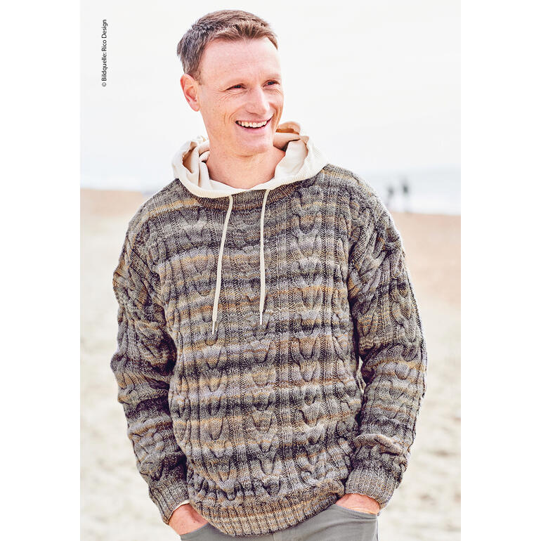 Anleitung 391/4, Herrenpullover aus Creative Melange Aran Wonderball von Rico Design 