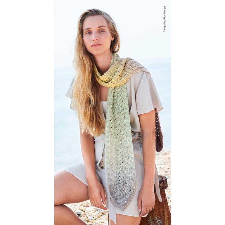 Tuch aus Creative Cotton Linen Cake mit sanften Farbverläufen und luftiger Struktur.