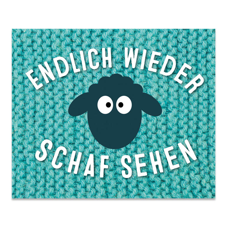Strickimicki Brillenputztuch mit Schaf-Motiv