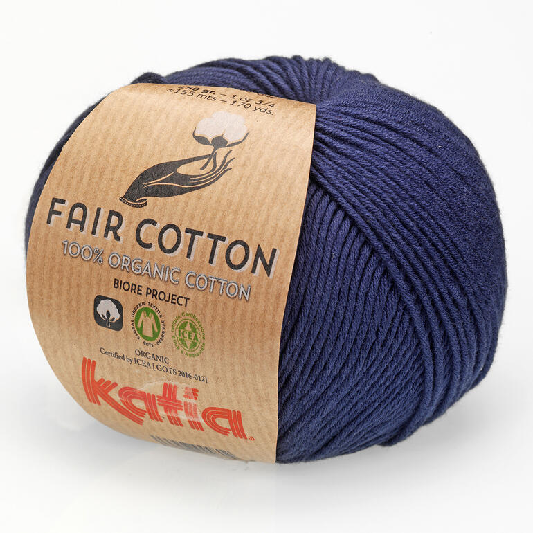 Fair Cotton von Katia in Marine, 100% biologische Baumwolle.