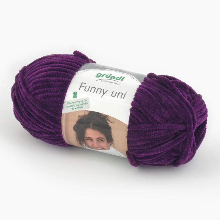 Lila Funny Uni von Gründl in einem runden Knäuel