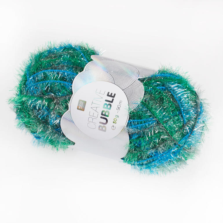 Creative Bubble Print in Blaugrünem Farbenspiel