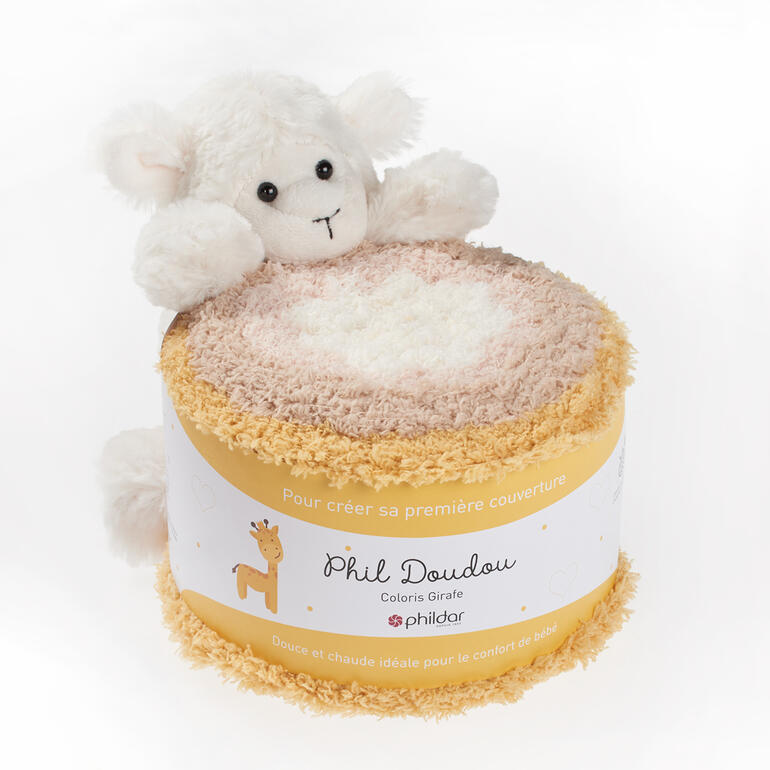 Kuscheliges Spielzeug Phil Doudou von phildar, ideal für Kleinkinder.