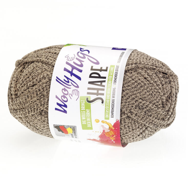 Wolle 'Shape' von Woolly Hugs in braun meliert