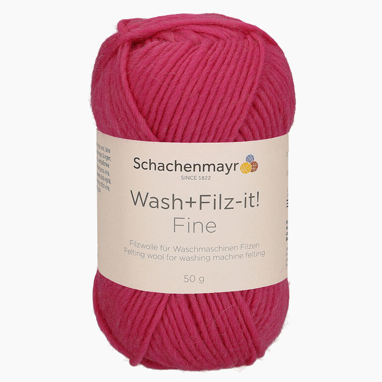 Wash+Filz-it! Fine Wolle 50 g von Schachenmayr in Pink