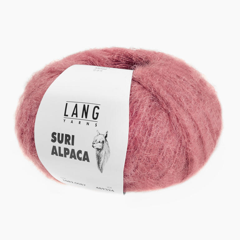 Suri Alpaca von LANG Yarns, rosa Wolle, 50 g.