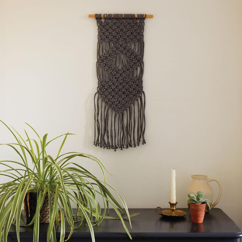 Wandbehang Ruhezone aus Makramee