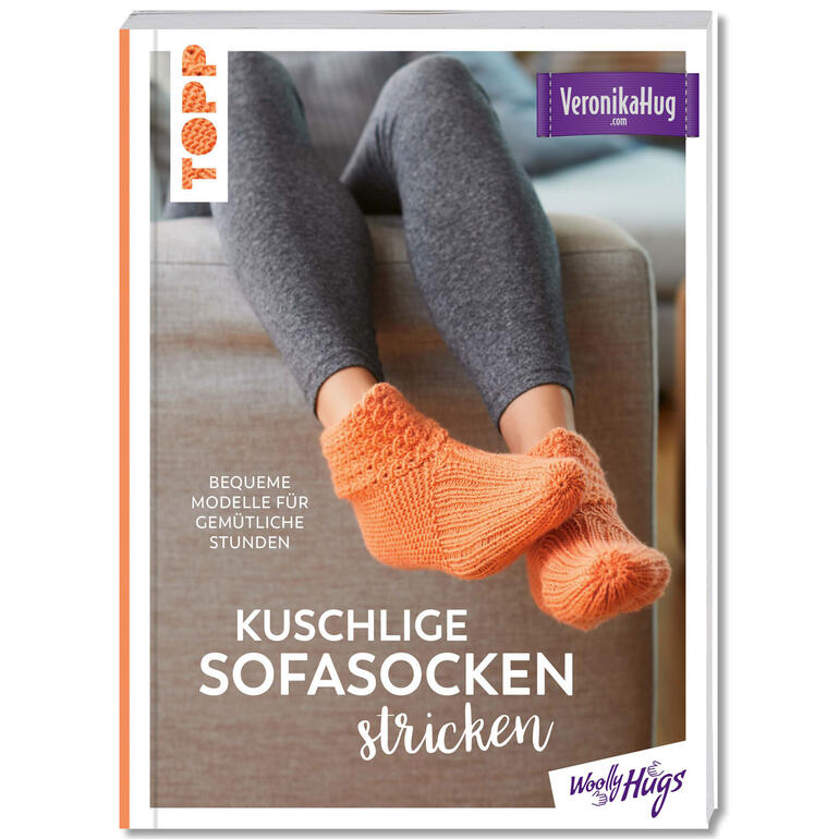 Buch Woolly Hugs Kuschlige Sofasocken stricken mit gemütlichen Modellen.
