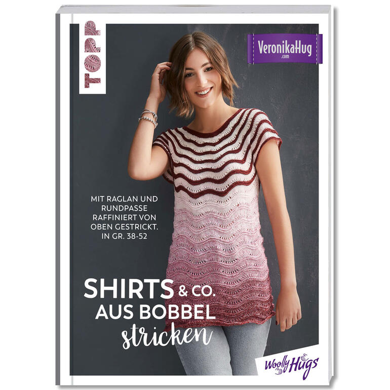 Buch Woolly Hugs Shirts & Co. aus Bobbel stricken mit modischen Designs.