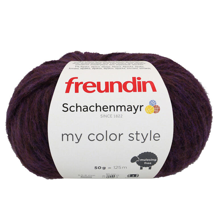 Wollknäuel my color style von freundin x Schachenmayr in der Farbe Dunkelviolett.