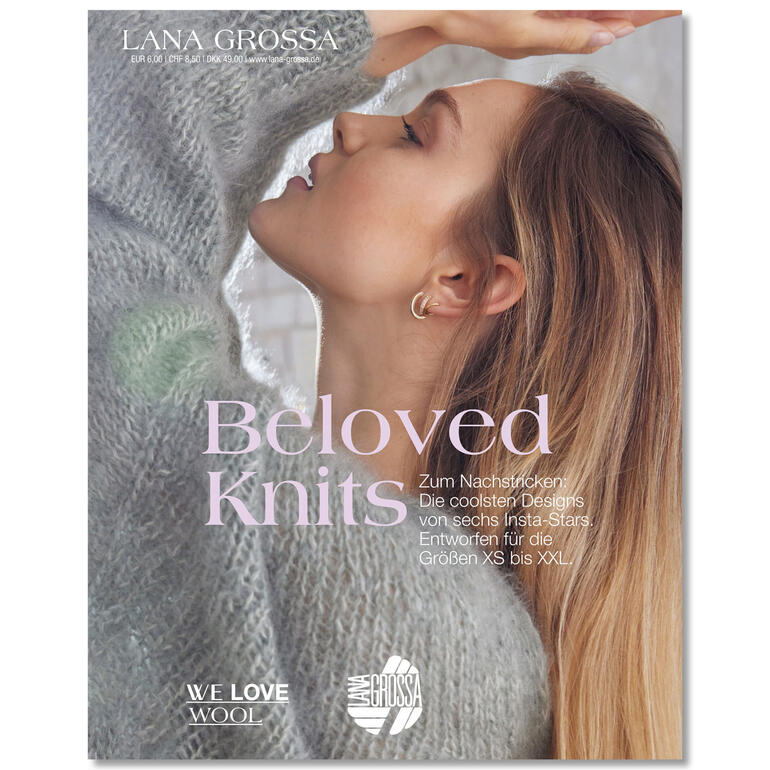 Heft - Lana Grossa Beloved Knits Nr. 1 mit einem Modell auf dem Cover