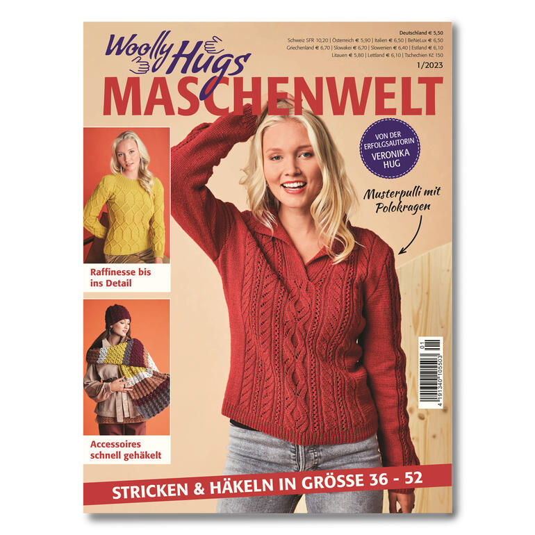 Woolly Hugs Maschenwelt Heft 01/23 mit Strickmustern