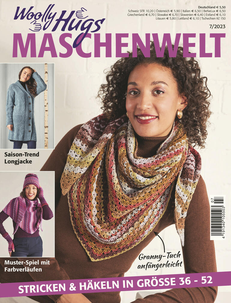 Woolly Hugs Maschenwelt Heft 07/23 mit Strickanleitungen
