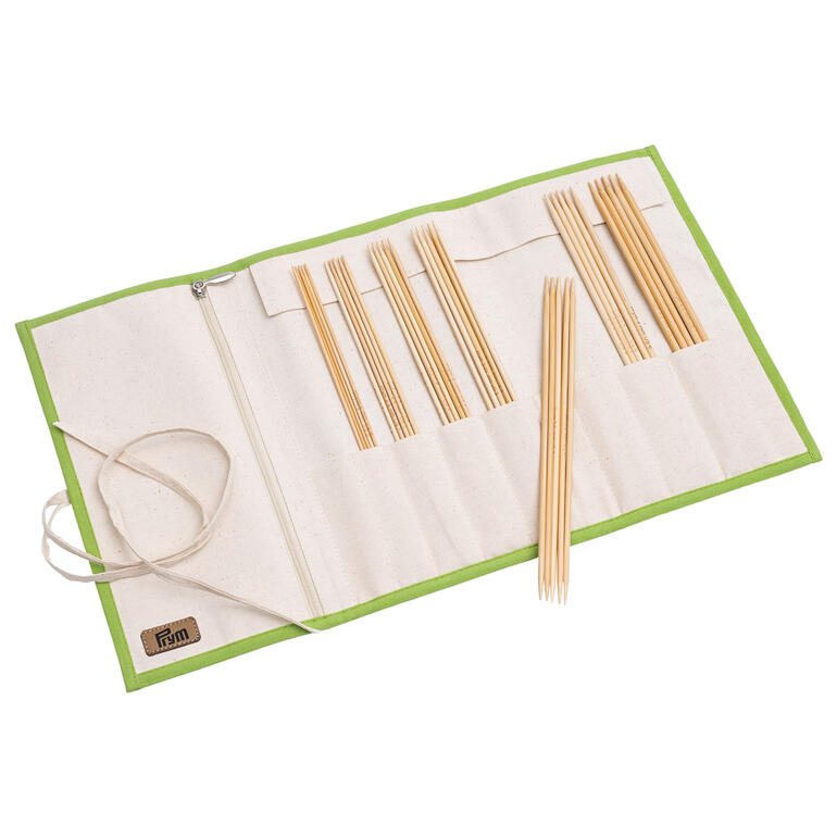 Bambus Strumpfstricknadel-Set in Nadeltasche von Prym