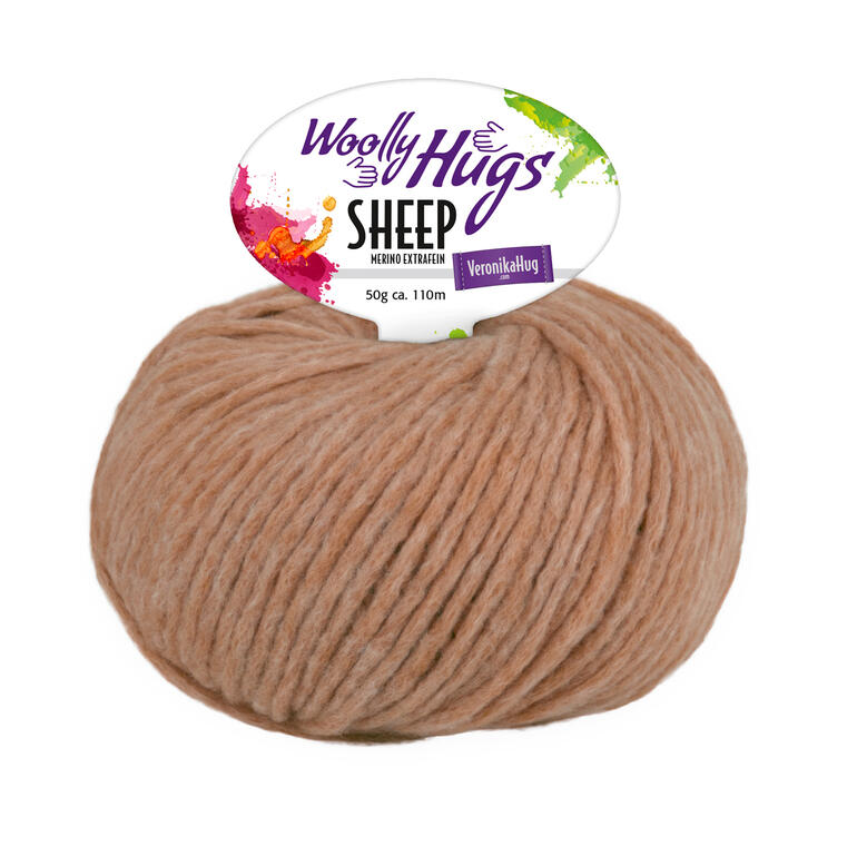 Garn 'Sheep Uni' von Woolly Hugs in der Farbe Terra