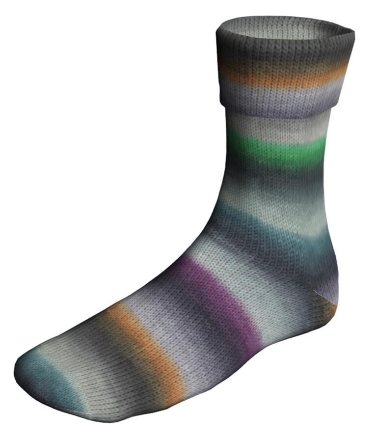 Sockenwolle Super Soxx WeekdaySoxx von LANG Yarns, Grau-Grün, 50g