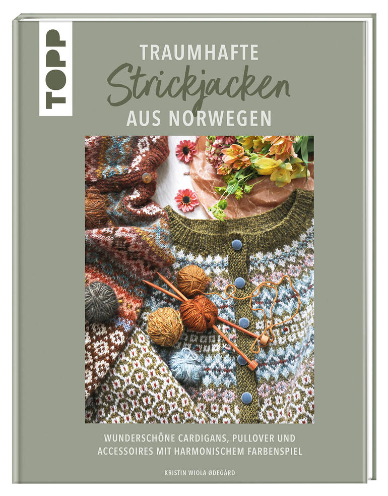 Buch 'Traumhafte Strickjacken aus Norwegen' mit schönen Designs.