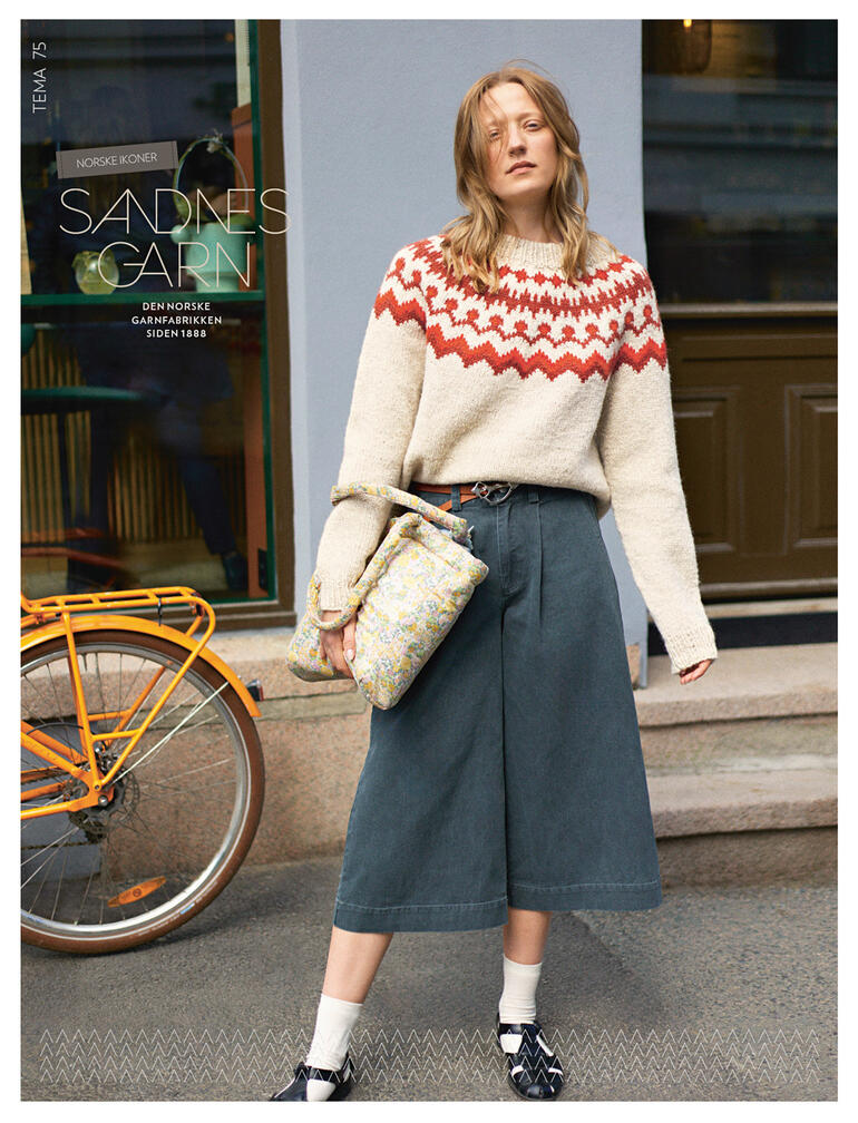 Handarbeitsheft mit norwegischen Strickmustern für Kinder.