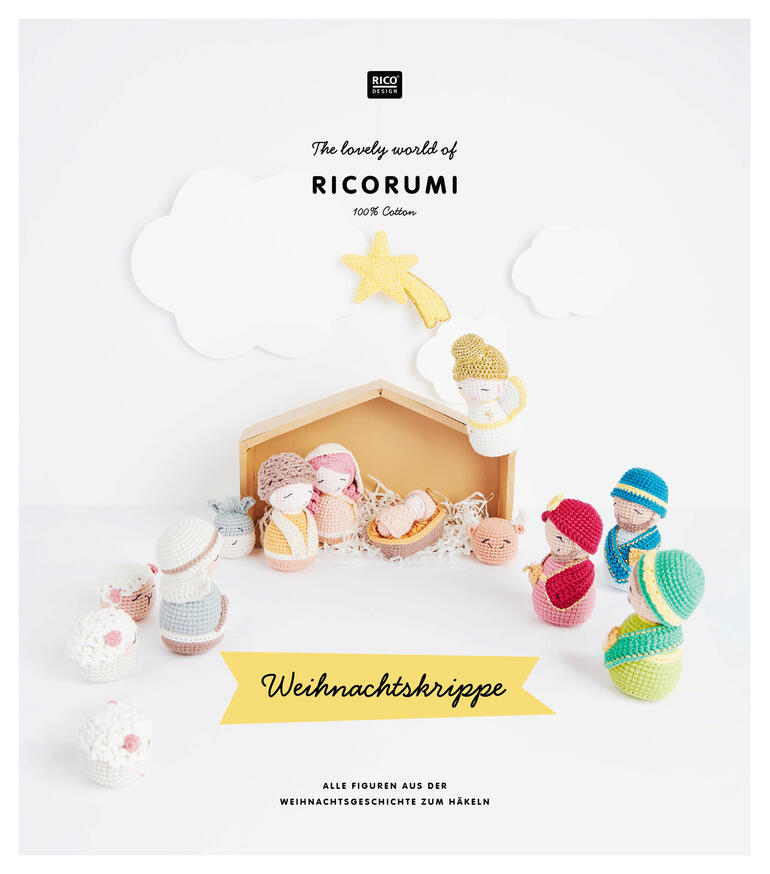 Anleitungsheft für eine gehäkelte Weihnachtskrippe mit Figuren