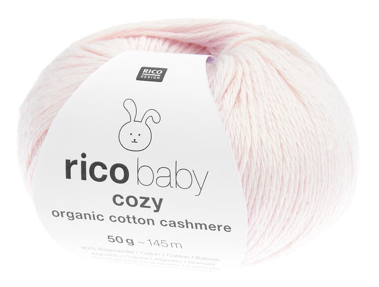 Baby Cozy Organic Cotton Cashmere von Rico Design in rosa Farbe, 50g, 145m