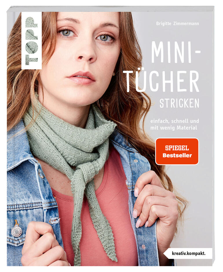 Buchcover mit einer Frau, die ein grünliches Mini-Tuch trägt.