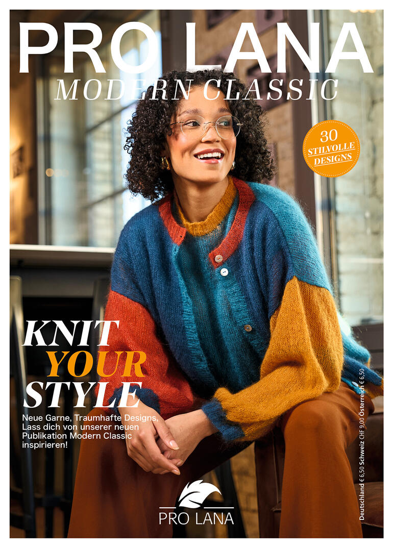 Heft ModernClassic No.1 von Pro Lana mit Strickdesigns