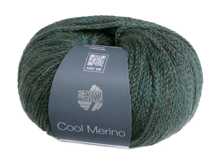 Cool Merino von Lana Grossa in tiefgrün mit strukturiertem Garn