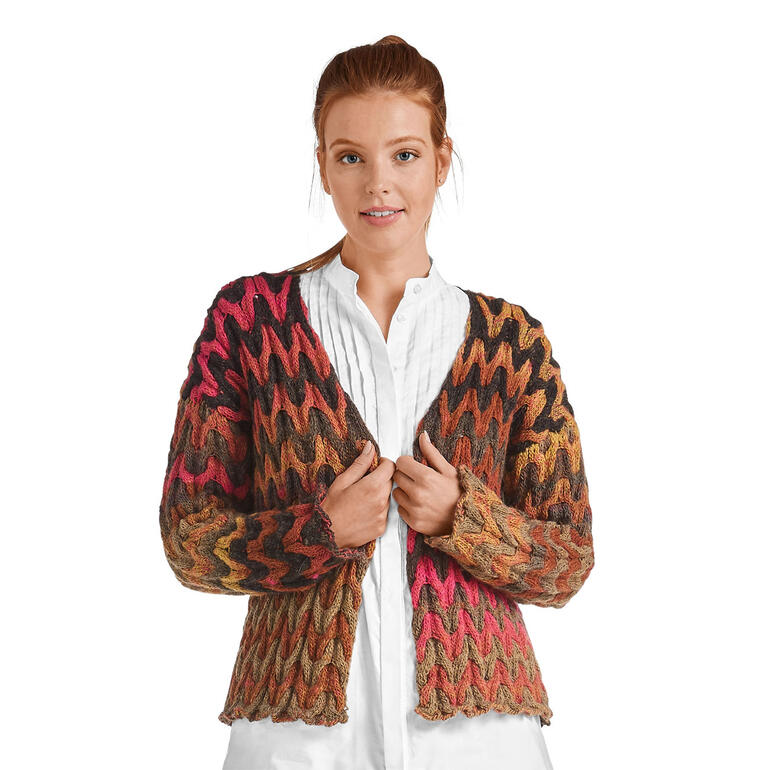 Cardigan aus Monello-175 Color in kräftigen Farben mit lockerer Passform.