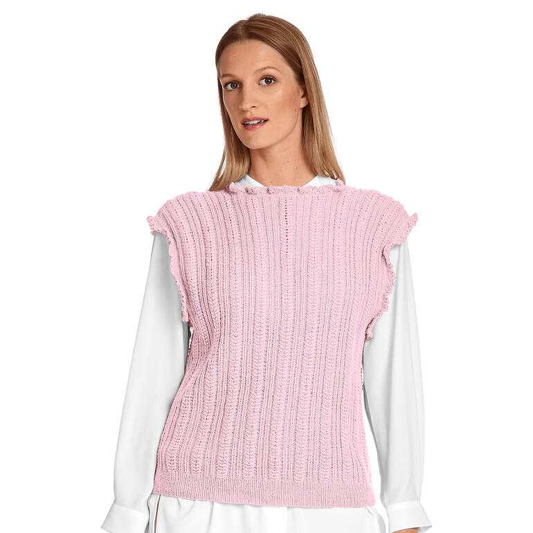 Pullunder aus Kaschmir in zartem Rosa.