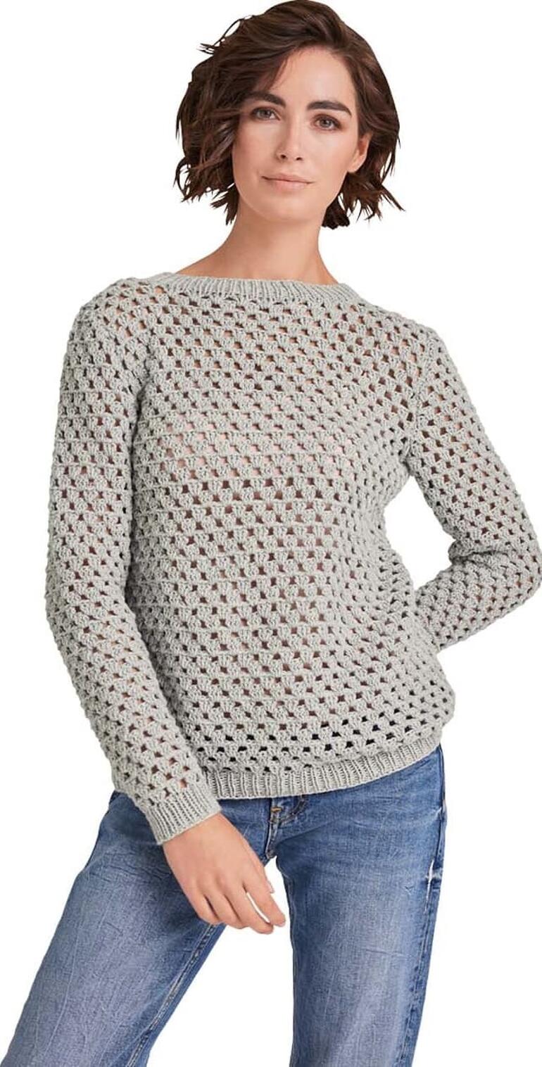 Pullover aus Recycle & Wool in sanften Grautönen.