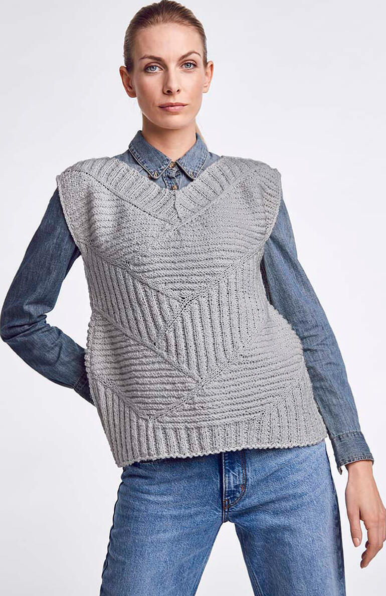 Pullunder aus Onda in hellgrau, lässig geschnitten.