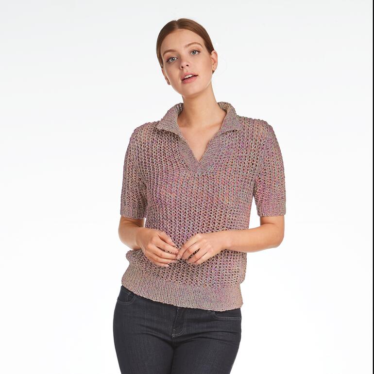 Kurzer Polo-Pulli aus Oletta in sanften Farben.