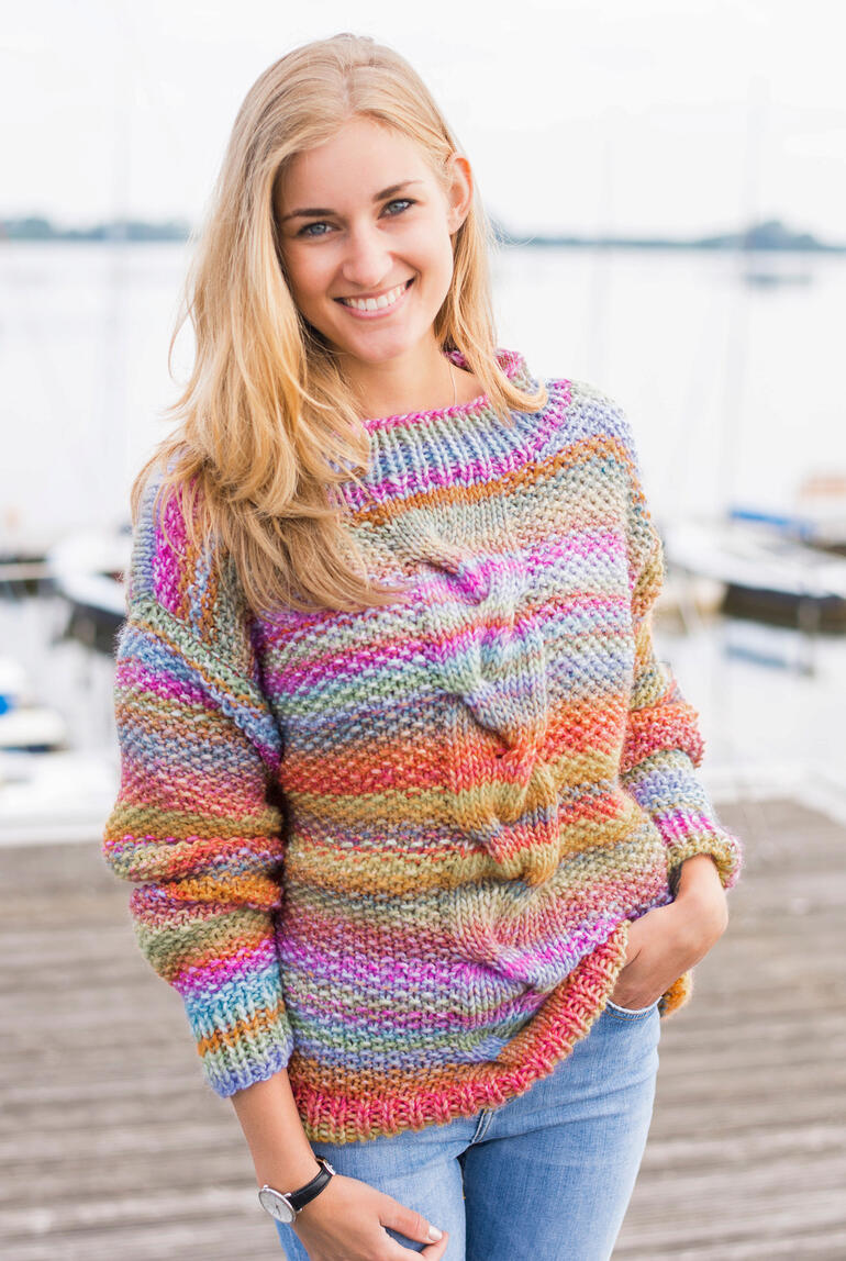Bunter Pullover aus Passion von Rellana® Garne