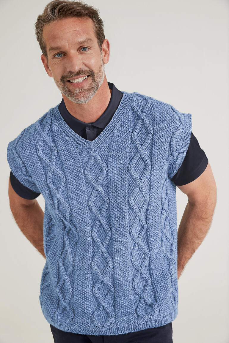 Herren-Pullunder aus Enny in hellblauer Farbe