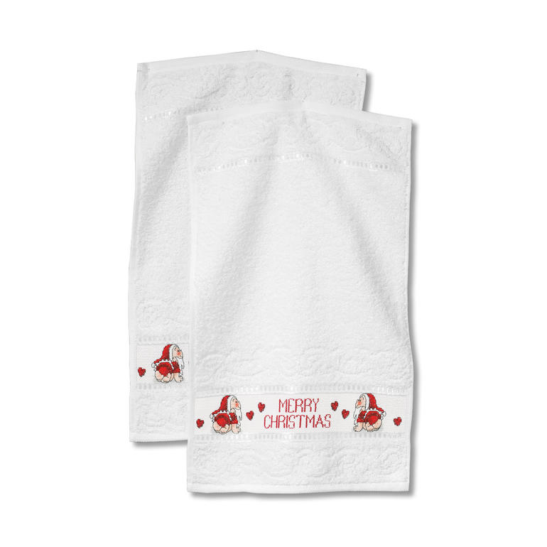 Set von 2 Handtüchern mit Weihnachtsmotiv