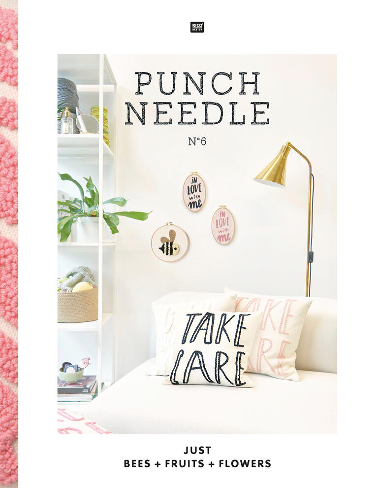 Heft zum Thema Punch Needle mit bunten Wandbildern