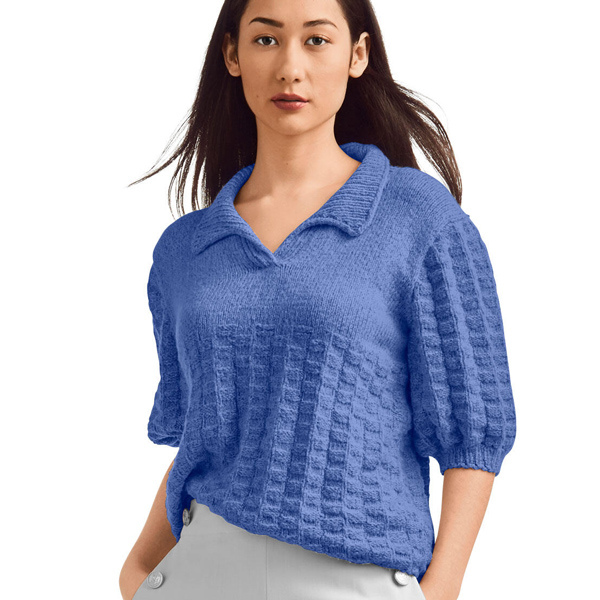 Polo-Pullover, 2-f&auml;dig aus Charme&reg; von Junghans-Wolle